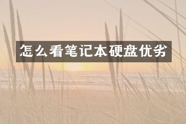 怎么看笔记本硬盘优劣