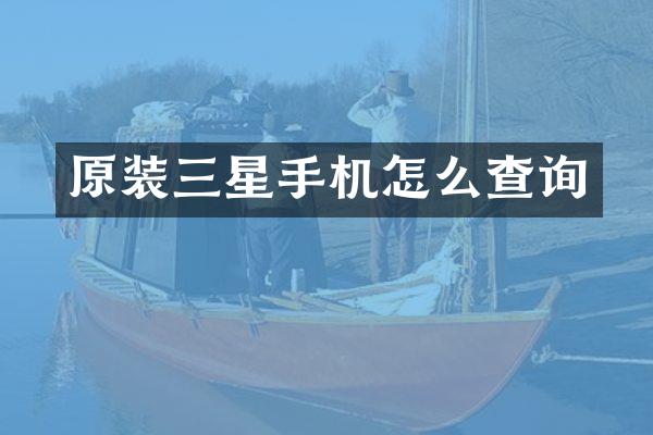 原装三星手机怎么查询