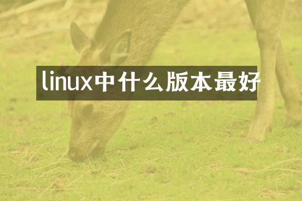 linux中什么版本最好
