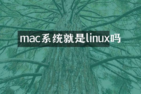 mac系统就是linux吗