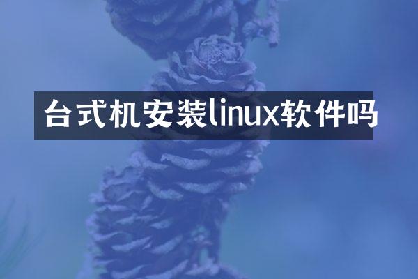 台式机安装linux软件吗