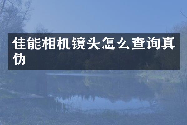 佳能相机镜头怎么查询真伪