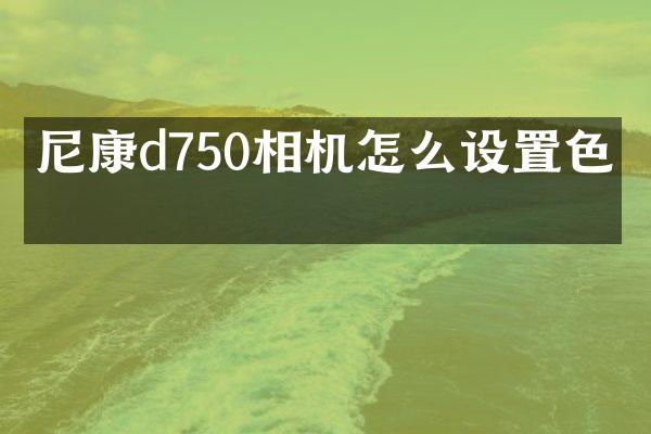 尼康d750相机怎么设置色彩