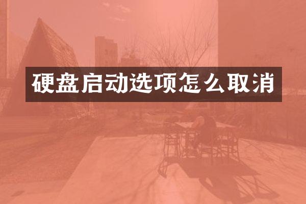 硬盘启动选项怎么取消