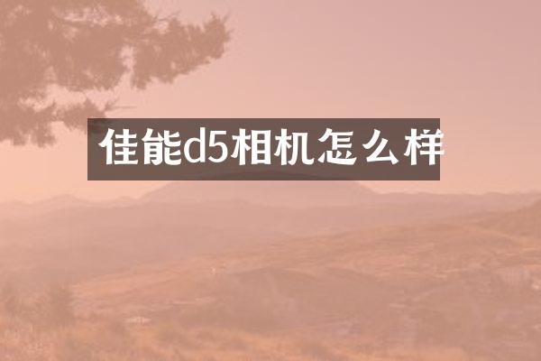 佳能d5相机怎么样
