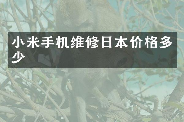 小米手机维修日本价格多少