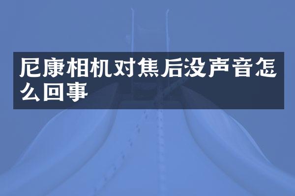 尼康相机对焦后没声音怎么回事