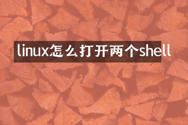 linux怎么打开两个shell