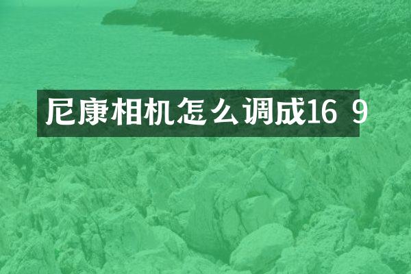 尼康相机怎么调成16 9