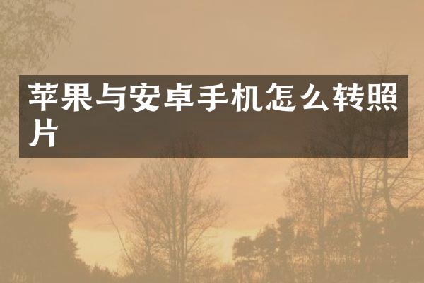 苹果与安卓手机怎么转照片
