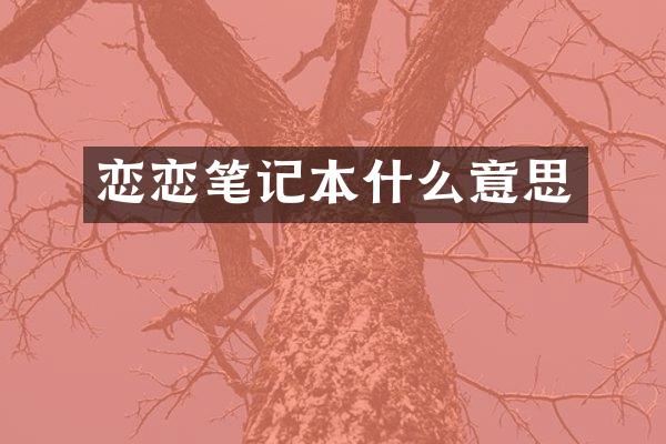 恋恋笔记本什么意思