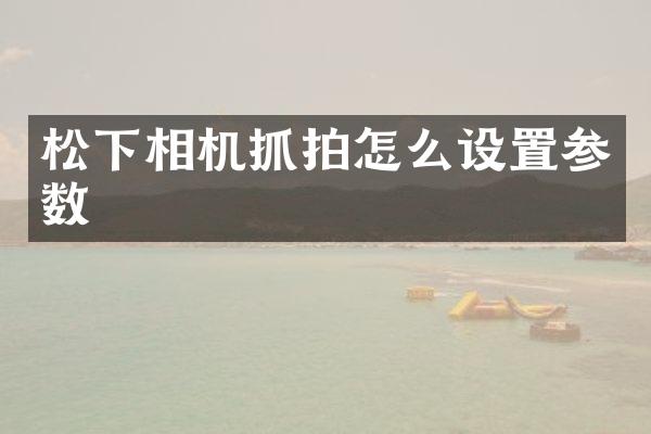 相机抓拍怎么设置参数