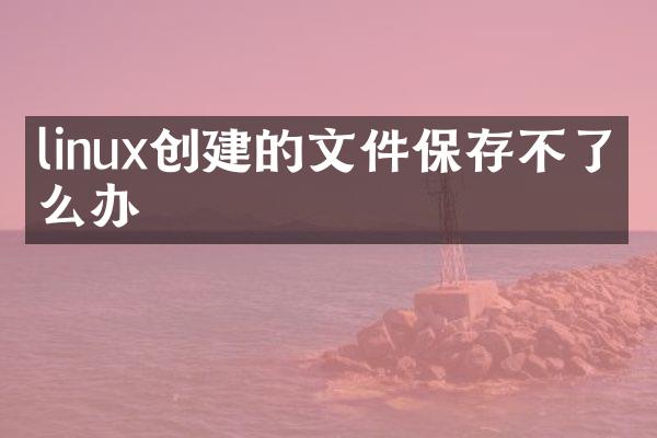 linux创建的文件保存不了怎么办