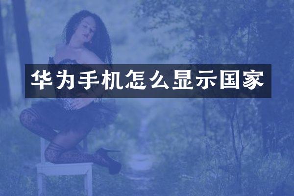 华为手机怎么显示国家