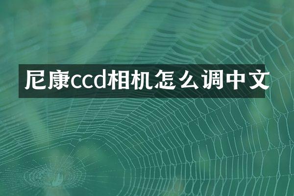 尼康ccd相机怎么调中文