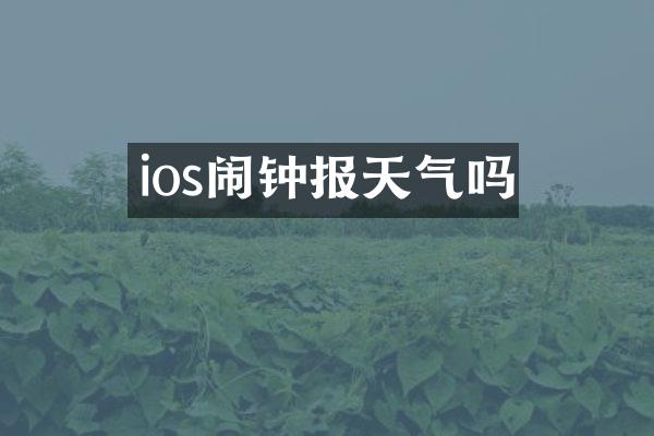 ios闹钟报天气吗
