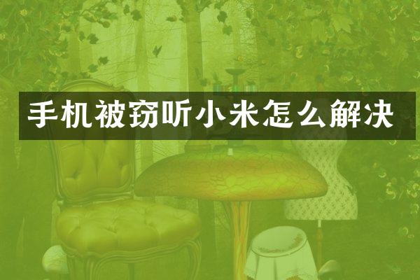 手机被小米怎么解决