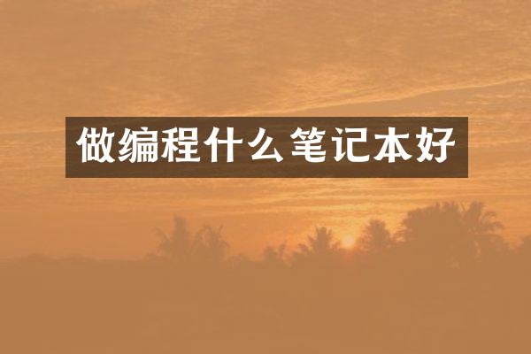 做编程什么笔记本好