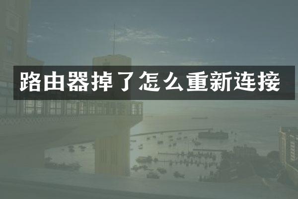 路由器掉了怎么重新连接