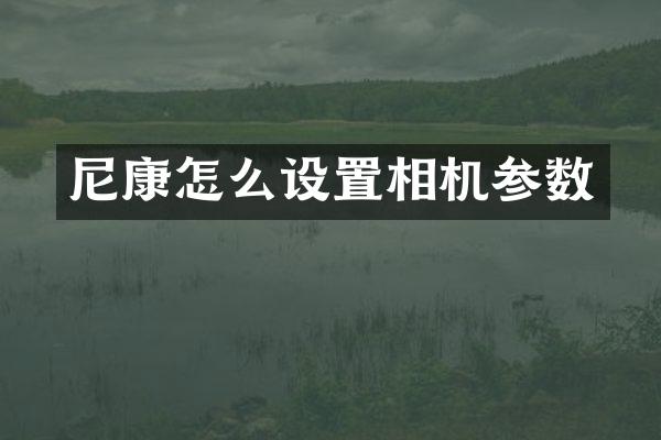 尼康怎么设置相机参数