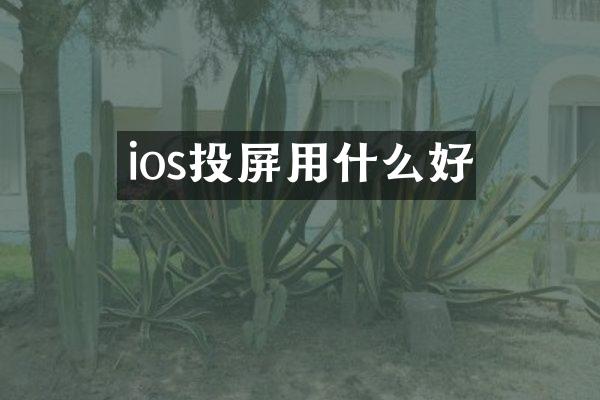 ios投屏用什么好