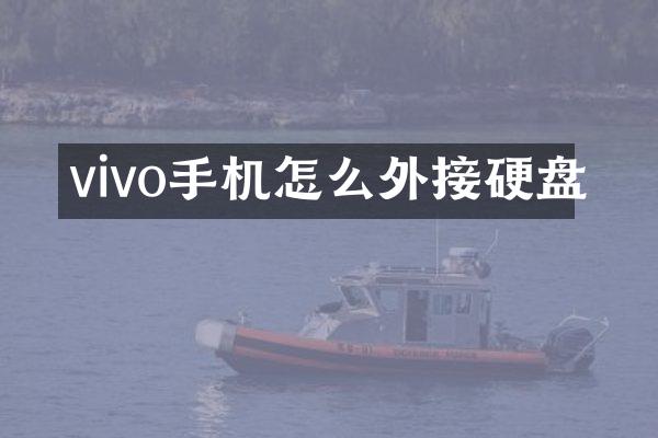 vivo手机怎么外接硬盘