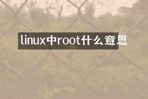 linux中root什么意思