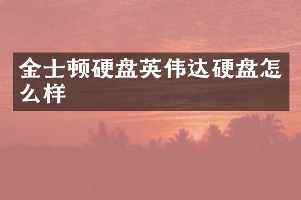 金士顿硬盘英伟达硬盘怎么样