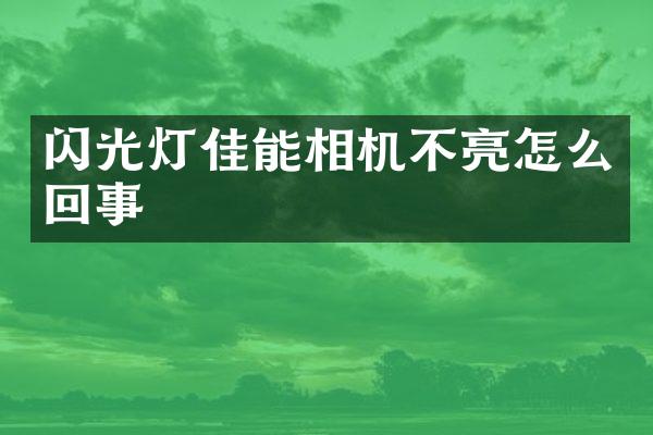 闪光灯佳能相机不亮怎么回事
