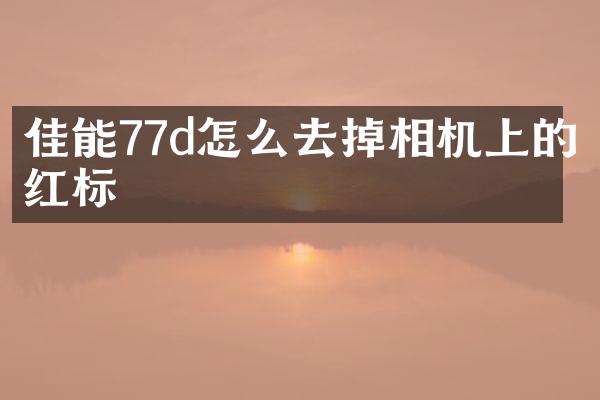 佳能77d怎么去掉相机上的红标