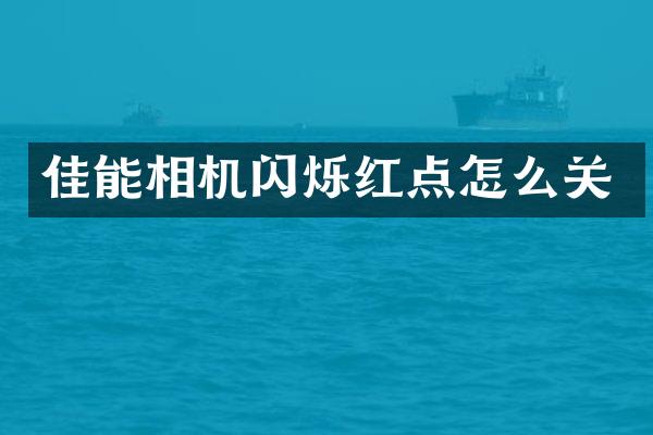 佳能相机闪烁红点怎么关