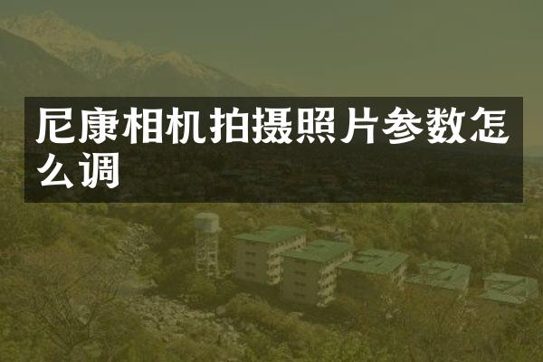 尼康相机拍摄照片参数怎么调