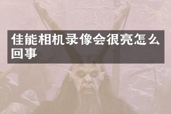 佳能相机录像会很亮怎么回事