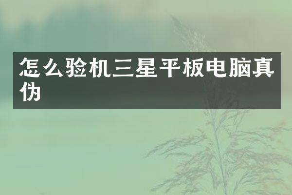 怎么验机三星平板电脑真伪
