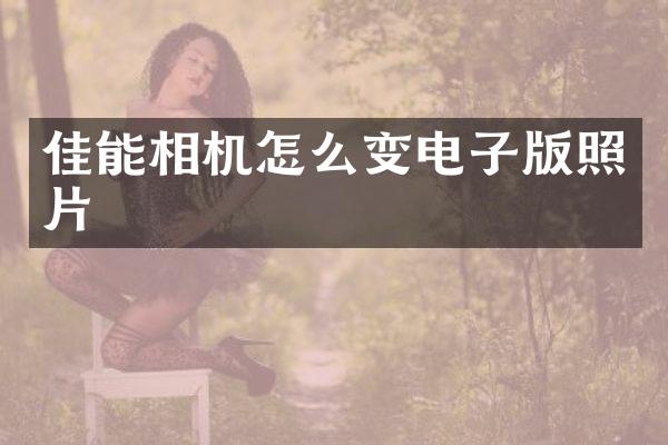 佳能相机怎么变电子版照片