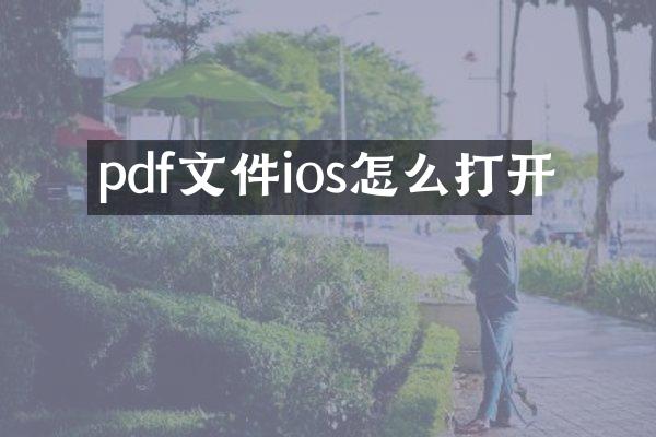 pdf文件ios怎么打开