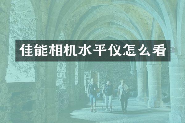 佳能相机水平仪怎么看