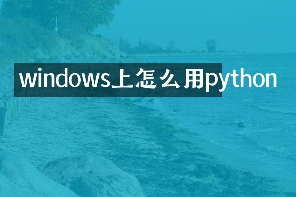 windows上怎么用python