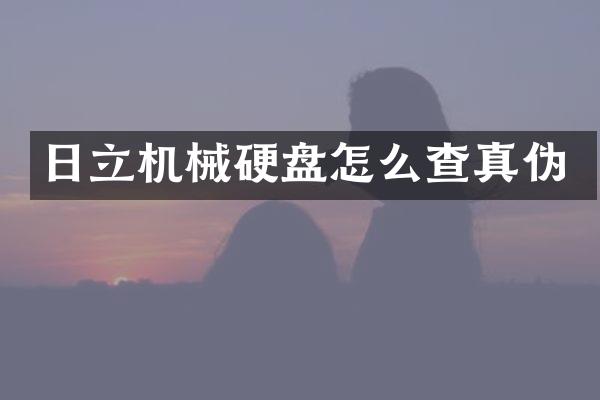 日立机械硬盘怎么查真伪