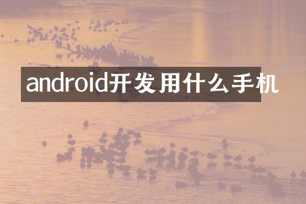 android开发用什么手机