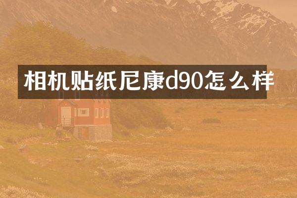 相机贴纸尼康d90怎么样