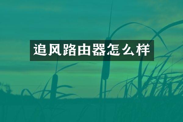 追风路由器怎么样