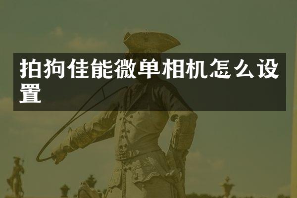 拍狗佳能微单相机怎么设置