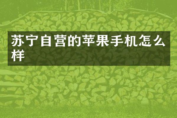 苏宁自营的苹果手机怎么样
