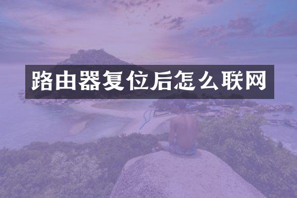 路由器复位后怎么联网