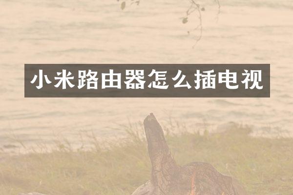 小米路由器怎么插电视