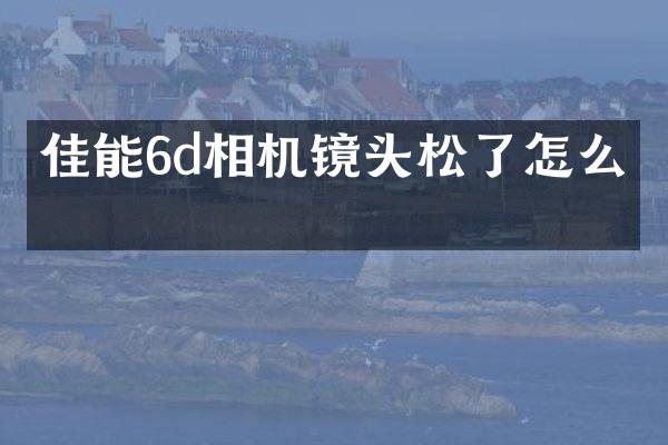 佳能6d相机镜头松了怎么办