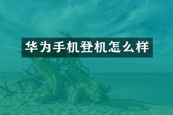 华为手机登机怎么样