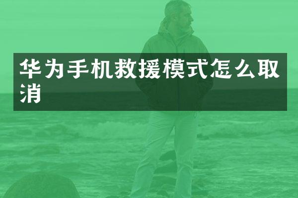 华为手机救援模式怎么取消