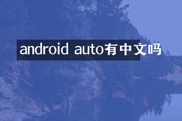 android auto有中文吗